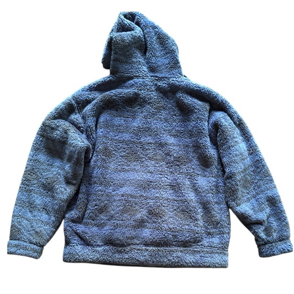 Men's Blue Fleece Hoodie Sweater size large - Picture 3 of 8